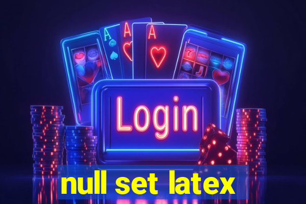 null set latex